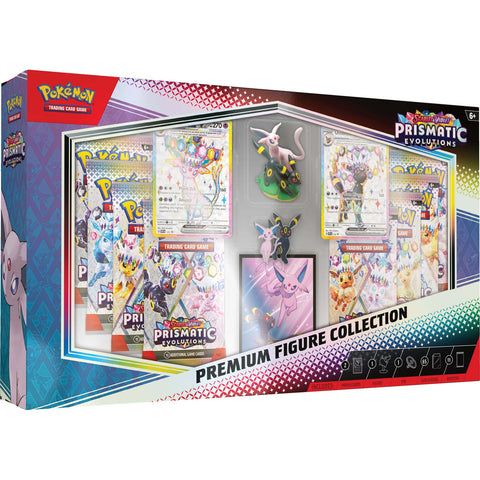 Pokemon TCG Scarlet & Violet 8.5 Prismatic Evolutions Premium Figure Collection Box Factory Sealed *CREASING ON THE BACK OF THE BOX*