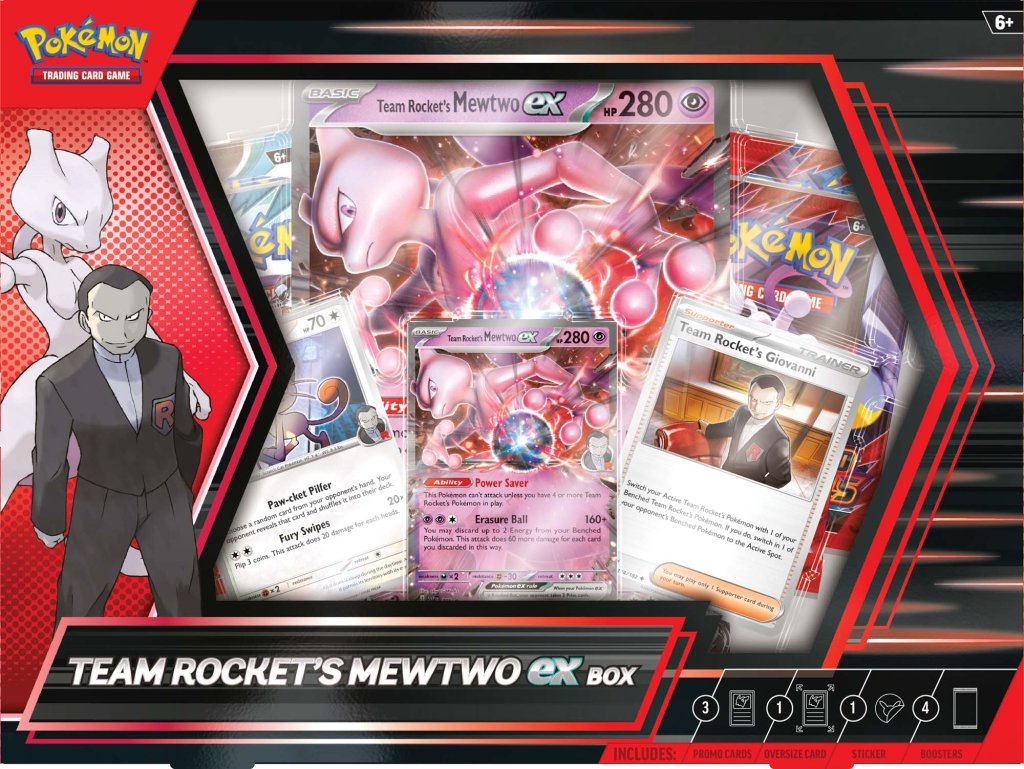 Pokemon TCG Team Rocket's Mewtwo ex Box Factory Sealed *DAMAGED BOX*