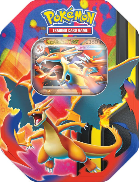 Pokemon TCG Mega Charizard Tin Factory Sealed Assorted Styles Available