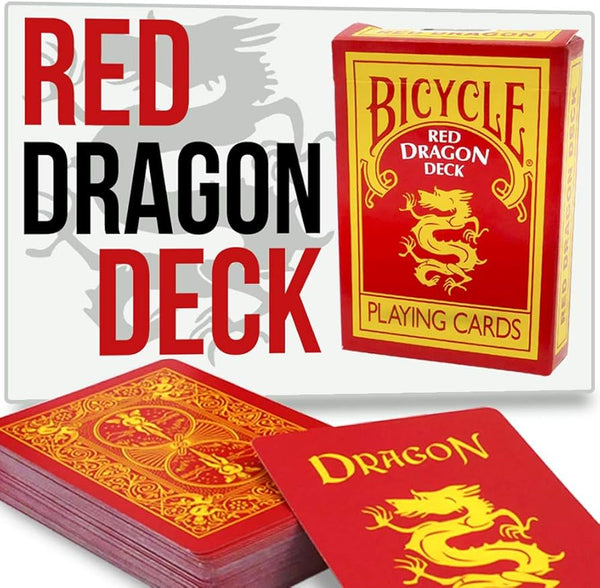 Red Dragon Deck Bicycle Playing Cards Poker Size