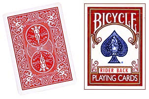 Red One Way Forcing Bicycle Deck (6s) of Gaff Playing Cards Poker Size