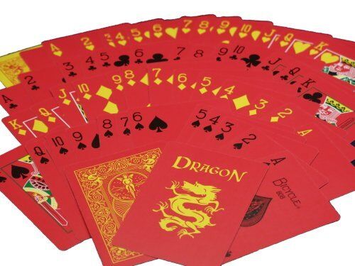 Red Dragon Deck Bicycle Playing Cards Poker Size