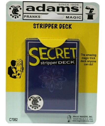 Secret Stripper Card Deck Red or Blue Poker Size Magic Trick