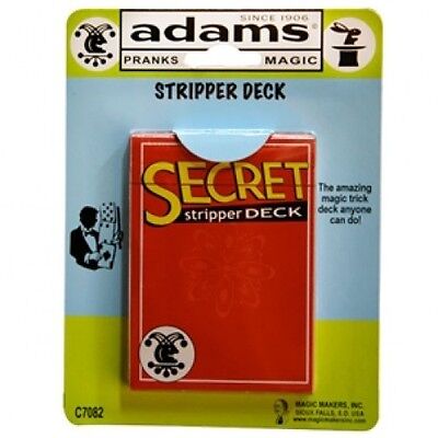 Secret Stripper Card Deck Red or Blue Poker Size Magic Trick