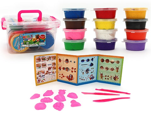 Soft Magic Clay Set 12 Colours Plus Moulds