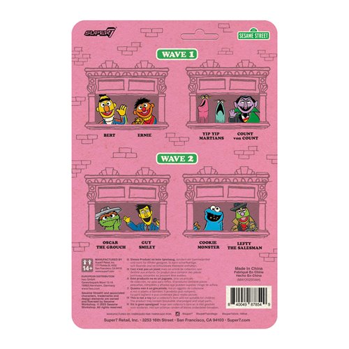 Sesame Street Cookie Monster 3 3/4" Inch ReAction Figure