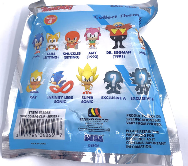 Sonic the Hedgehog Series 4 3D Foam Bag Clip Blind Bag Random