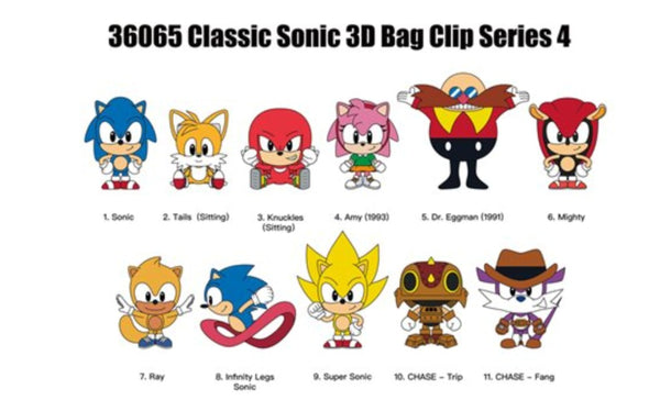 Sonic the Hedgehog Series 4 3D Foam Bag Clip Blind Bag Random