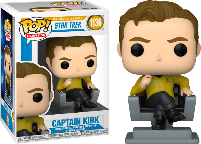 Star Trek The Original Series Captain Kirk in Chair Pop! 1136 Vinyl