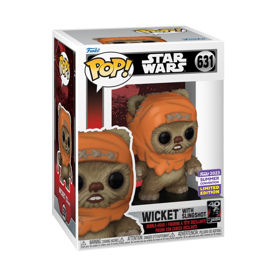 Star Wars Wicket with Slingshot SDCC 2023 US Exclusive Pop! 631 Vinyl