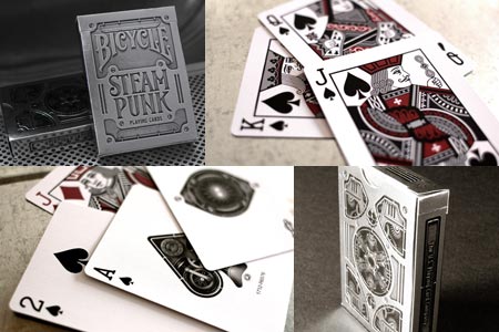 Steampunk Silver Bicycle Deck of Playing Cards Poker Size