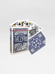 Tally-Ho Fan Back Blue Deck of Playing Cards