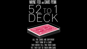 The 52 to 1 Deck Red (Gimmicks and Online Instructions) Magic Trick