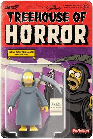 The Simpsons Treehouse of Horror Grim Reaper Homer Simpson 3 3/4 Inch ReAction Figure