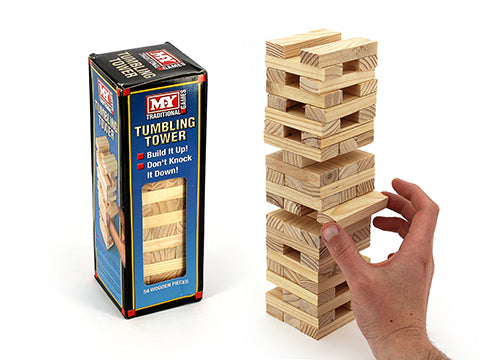 Wooden Tumbling Tower 21.5 x 7 cm Game