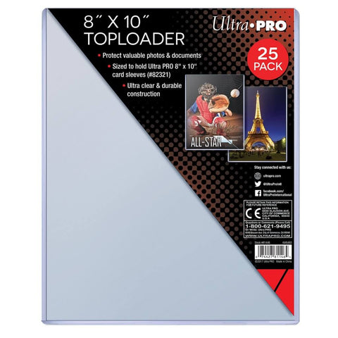 Ultra Pro Toploader 8" X 10" 25 Pack