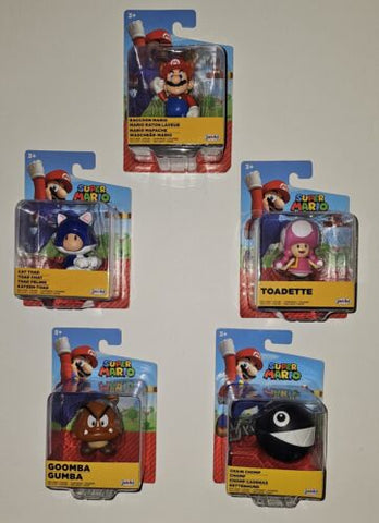 World of Nintendo Super Mario 2.5 Inch Action Figure Wave 37 One Piece Assorted Characters Available