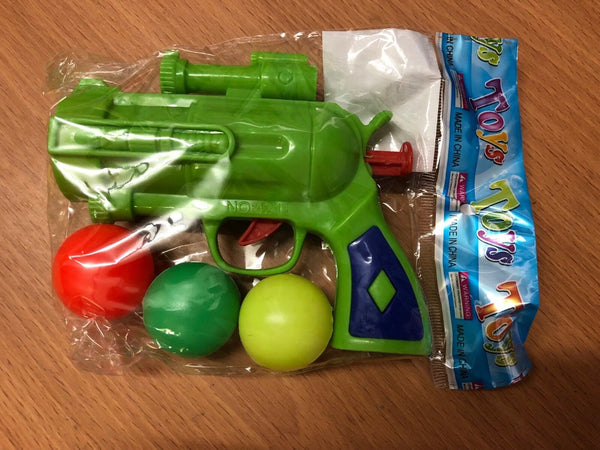 Ball Gun With 3 Balls Assorted Colours Available