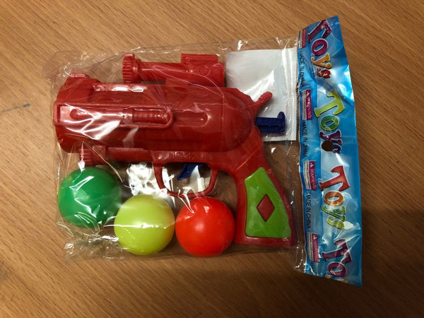 Ball Gun With 3 Balls Assorted Colours Available