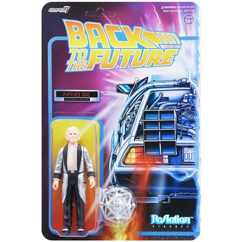 Back To The Future II Doc Brown 1950s 3 3/4 Inch Reaction Action Figure