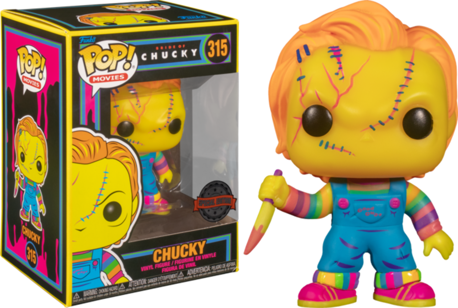 Child's Play 4 Bride of Chucky - Chucky Black Light US Exclusive Pop! 315 Vinyl