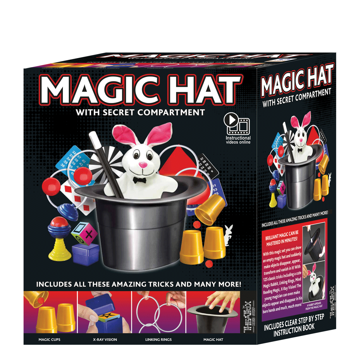 Ezama Magic Hat 125 Tricks Set With Online Video & Instruction Book