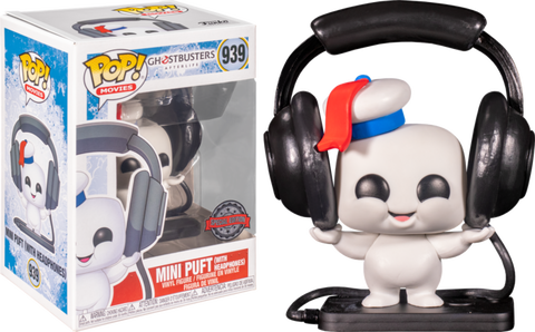 Ghostbusters Afterlife Mini Puft With Headphones US Exclusive Pop! 939