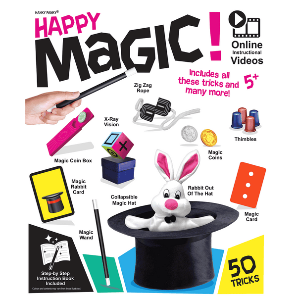 Happy Magic Collapsible Hat 50 Tricks Set With Online Video & Book