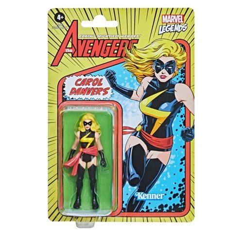 Marvel Legends Retro 375 Collection The Avengers Carol Danvers 3 3/4 Inch Action Figure