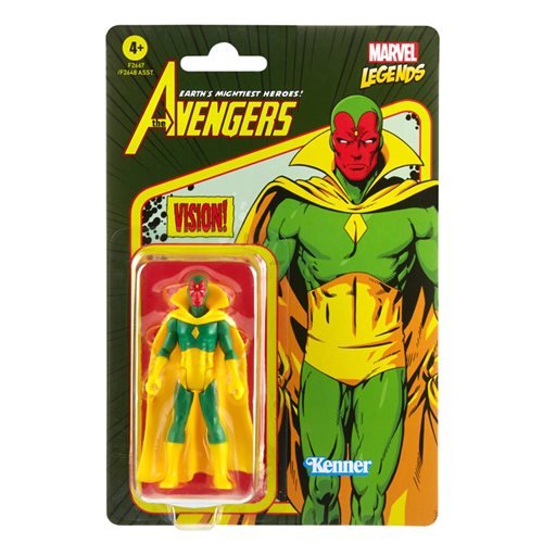 Marvel Legends Retro 375 Collection Avengers Vision 3 3/4 Inch Action Figure