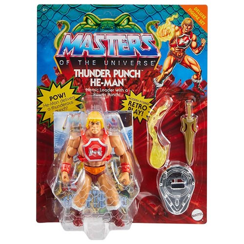 Masters Of The Universe Origins Thunder Punch He-Man Deluxe 5 1/2 Inch Action Figure