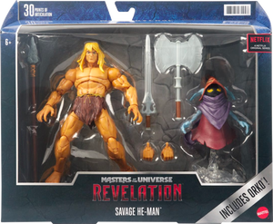 Masters of the Universe Masterverse Revelation Savage He-Man and Orko 7" Scale Action Figure