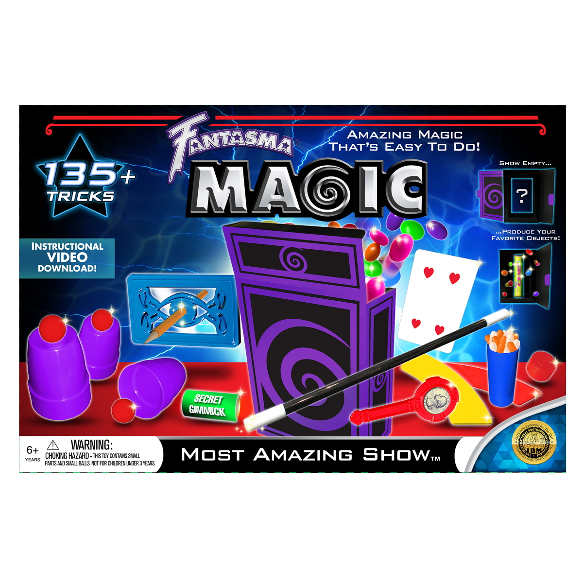 Most Amazing Show 135 Magic Tricks Kit With Online Video