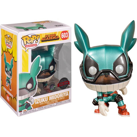 My Hero Academia Deku With Helmet Metallic US Exclusive Pop! 603 Vinyl