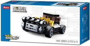 Power Bricks Car Pullback 51 Pcs M38-B0801C Building Blocks