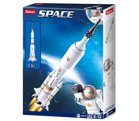 SPACE SATURN ROCKET 167 PCS M38-B0735 PLASTIC BUILDING BLOCKS