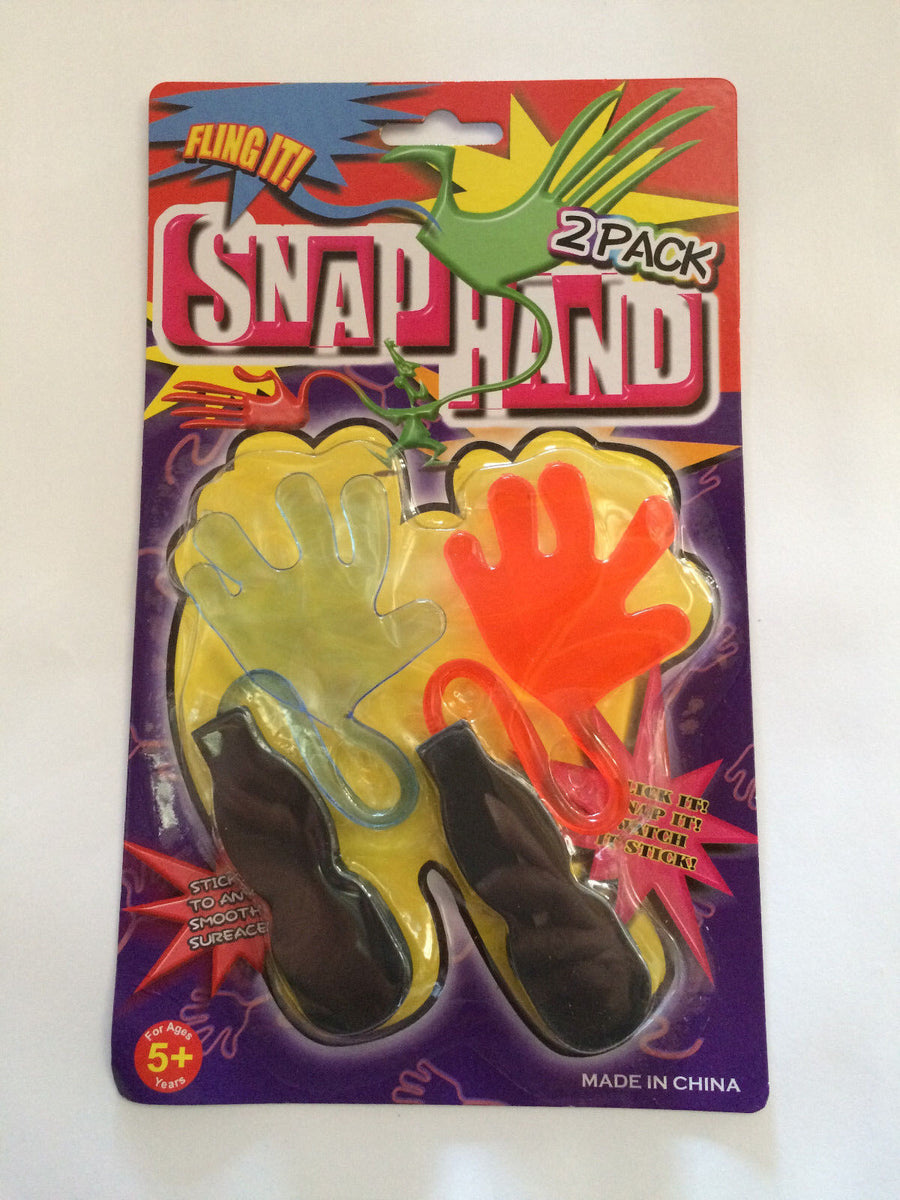 Sticky Snapper Hand 1 Packet with 2 Hands Assorted Colours Available ...