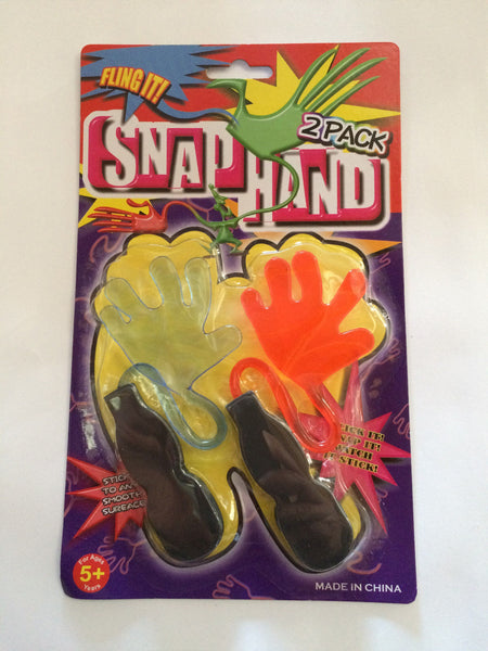 Sticky Snapper Hand 1 Packet with 2 Hands Assorted Colours Available