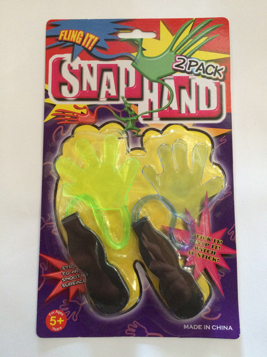 Sticky Snapper Hand 1 Packet with 2 Hands Assorted Colours Available ...