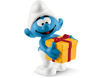 Smurf With Present Figure