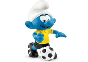 Soccer Smurf With Ball Figure