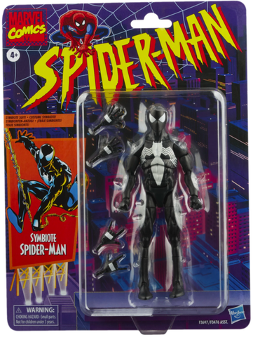 Spider-Man Retro Marvel Legends Symbiote Spider-Man 6" Action Figure CRACKED BUBBLE