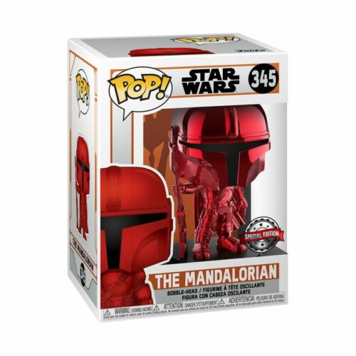 Star Wars The Mandalorian Boba Fett Red Chrome US Exclusive Pop! 345 Vinyl