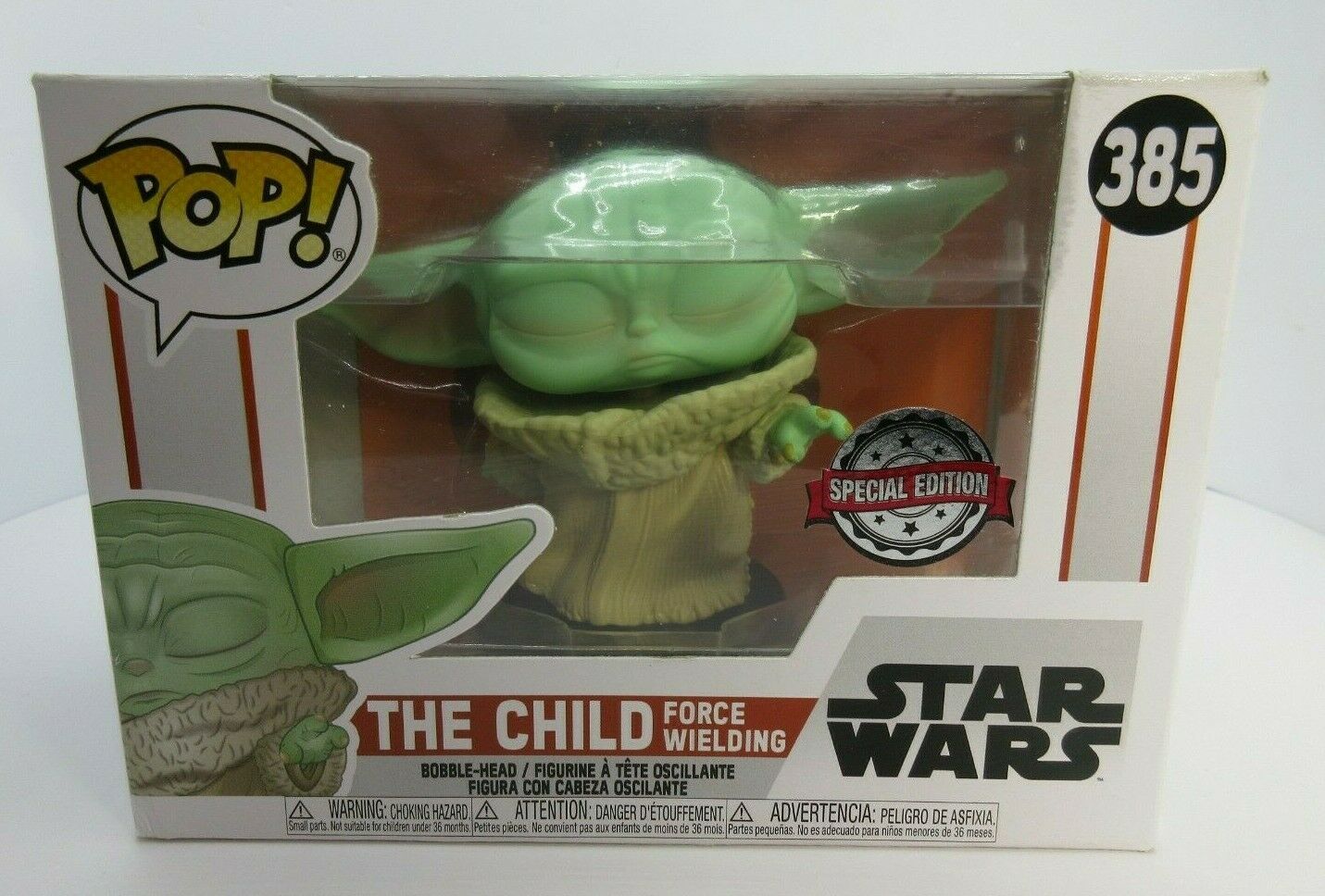 Star Wars The Mandalorian The Child Force Wielding US Exclusive Pop! 385 Vinyl