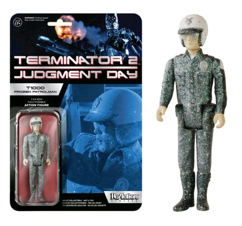 Terminator 2: Judgement Day T1000 Frozen Patrolman US Exclusive ReAction Figure 3 3/4"