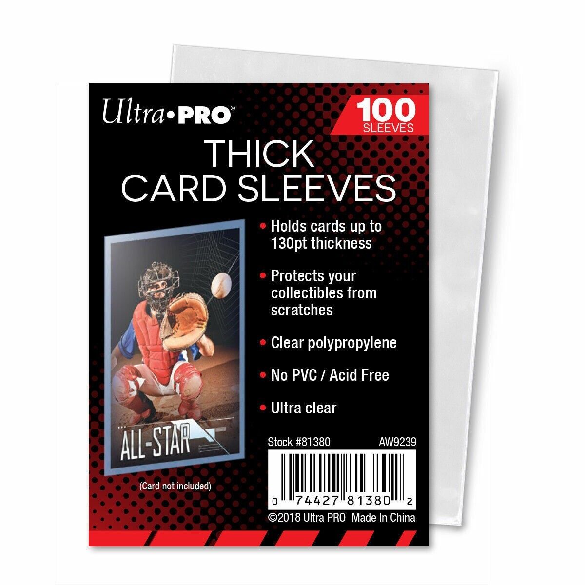 Ultra Pro Thick Card Sleeves 2 1/2" X 3 1/2" Pack 100