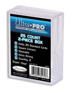 Ultra Pro Card Storage Plastic Box 25 Count 2 Pack
