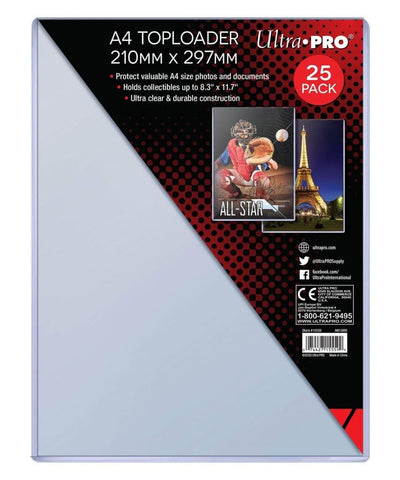 Ultra Pro Toploader 210mm X 297mm A4 25 Pack