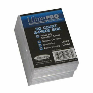 Ultra Pro Card Storage Plastic Box 50 Count 2 Pack