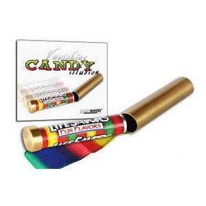 Vanishing Candy Illusion - Candy into Silk Streamer Magic Trick